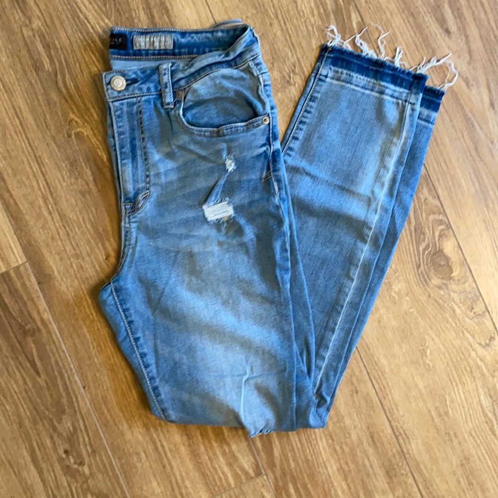 High waisted skinny jeans